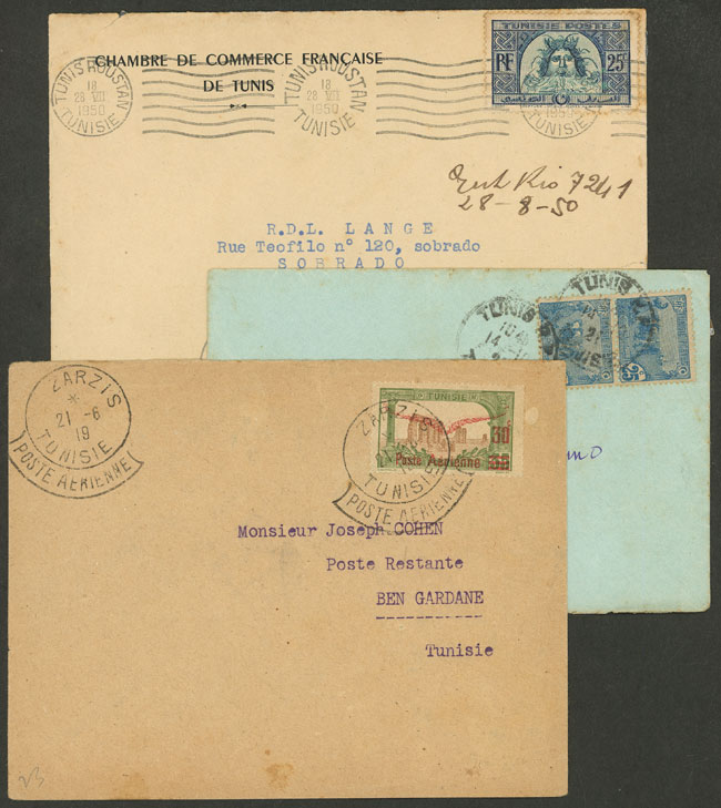 Lot 2363 - Tunisia postal history -  Guillermo Jalil - Philatino Auction # 2629 WORLDWIDE + ARGENTINA: General August auction