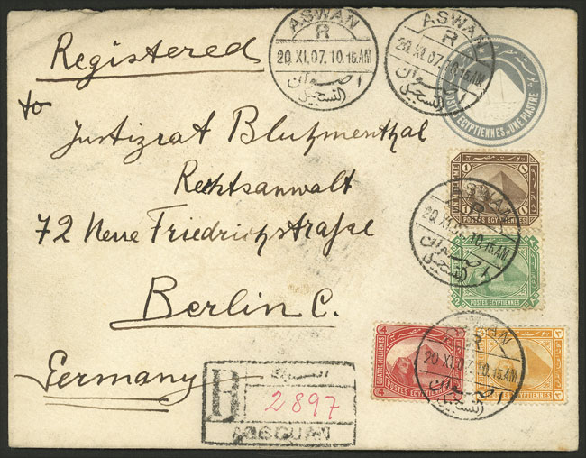 Lot 1303 - Egypt postal history - Guillermo Jalil - Philatino Auction # 2629 WORLDWIDE + ARGENTINA: General August auction Lot 1303 - Egypt postal history - Guillermo Jalil - Philatino Auction # 2629 WORLDWIDE + ARGENTINA: General August auction