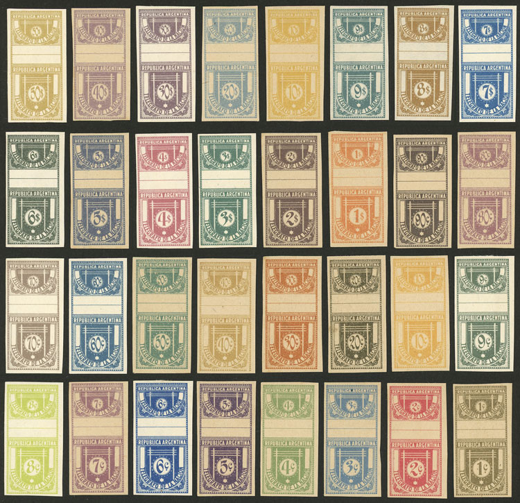 Lot 426 - Argentina telegraph stamps - Guillermo Jalil - Philatino Auction # 2629 WORLDWIDE + ARGENTINA: General August auction Lot 426 - Argentina telegraph stamps - Guillermo Jalil - Philatino Auction # 2629 WORLDWIDE + ARGENTINA: General August auction