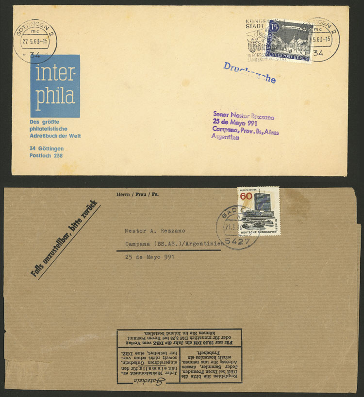 Lot 2405 - worldwide postal history -  Guillermo Jalil - Philatino Auction # 2629 WORLDWIDE + ARGENTINA: General August auction