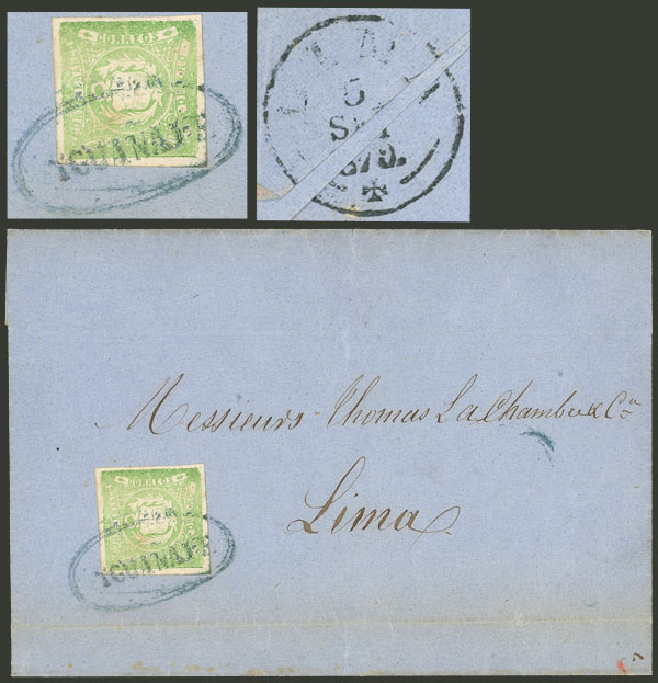 Lot 2045 - Peru postal history -  Guillermo Jalil - Philatino Auction # 2629 WORLDWIDE + ARGENTINA: General August auction