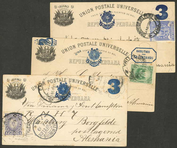 Lot 2046 - Peru postal history -  Guillermo Jalil - Philatino Auction # 2629 WORLDWIDE + ARGENTINA: General August auction