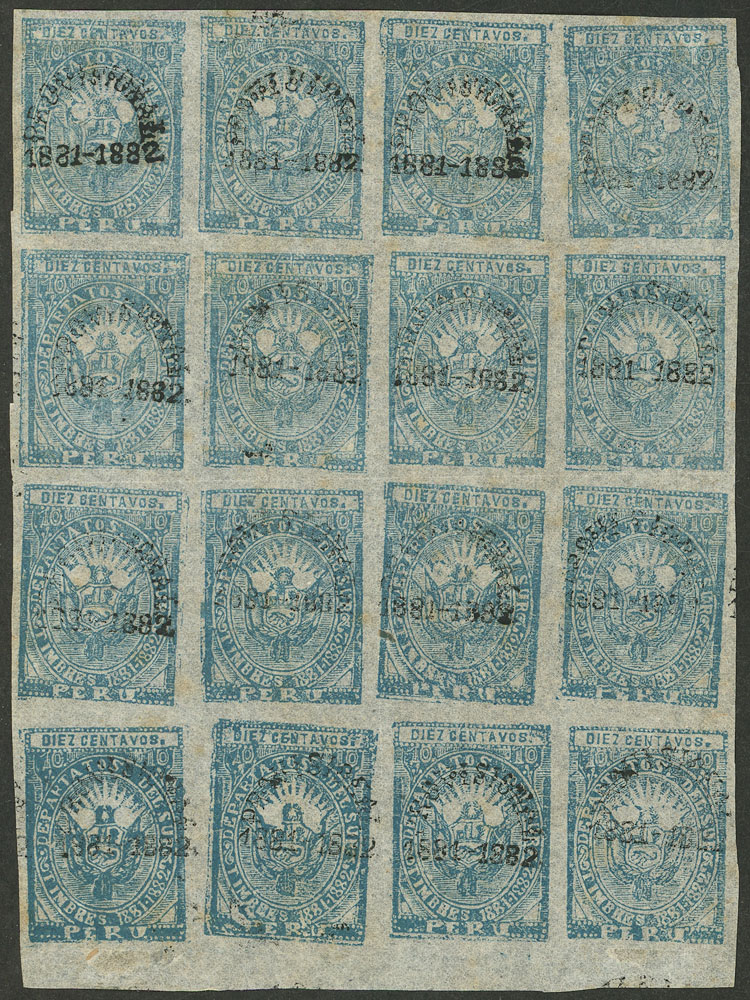 Lot 2041 - Peru local stamps -  Guillermo Jalil - Philatino Auction # 2629 WORLDWIDE + ARGENTINA: General August auction