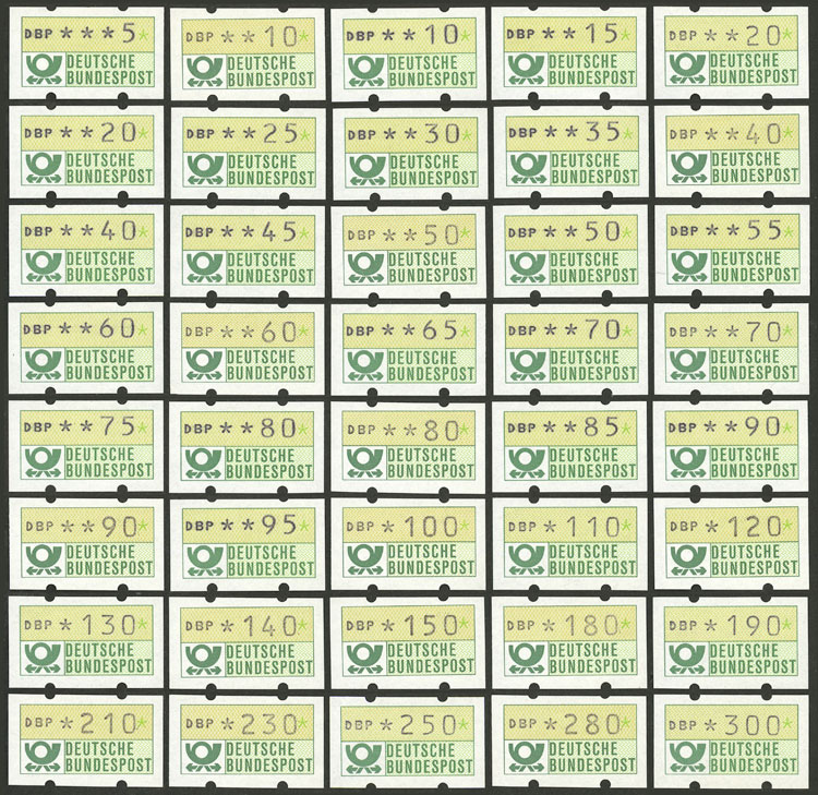 Lot 175 - west germany variable value stamps - Guillermo Jalil - Philatino Auction # 2629 WORLDWIDE + ARGENTINA: General August auction Lot 175 - west germany variable value stamps - Guillermo Jalil - Philatino Auction # 2629 WORLDWIDE + ARGENTINA: General August auction