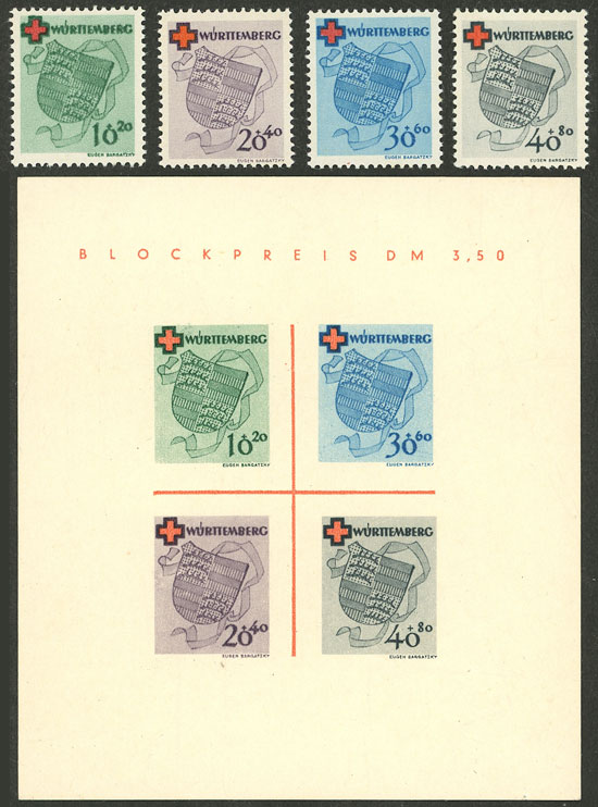 Lot 168 - germany - french occupation Wurttemberg - Guillermo Jalil - Philatino Auction # 2629 WORLDWIDE + ARGENTINA: General August auction Lot 168 - germany - french occupation Wurttemberg - Guillermo Jalil - Philatino Auction # 2629 WORLDWIDE + ARGENTINA: General August auction