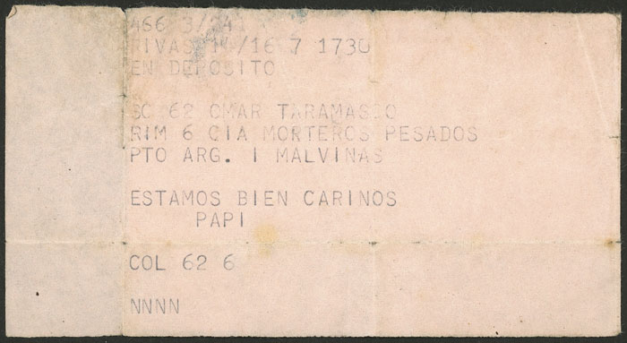 Lot 1835 - falkland islands/malvinas POSTAL HISTORY - FALKLANDS WAR - Guillermo Jalil - Philatino Auction # 2629 WORLDWIDE + ARGENTINA: General August auction Lot 1835 - falkland islands/malvinas POSTAL HISTORY - FALKLANDS WAR - Guillermo Jalil - Philatino Auction # 2629 WORLDWIDE + ARGENTINA: General August auction