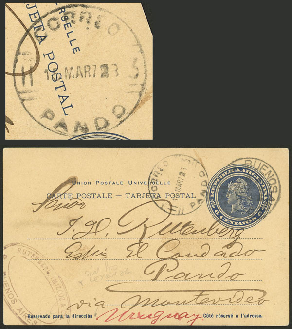 Lot 465 - Argentina postal history - Guillermo Jalil - Philatino Auction # 2629 WORLDWIDE + ARGENTINA: General August auction Lot 465 - Argentina postal history - Guillermo Jalil - Philatino Auction # 2629 WORLDWIDE + ARGENTINA: General August auction