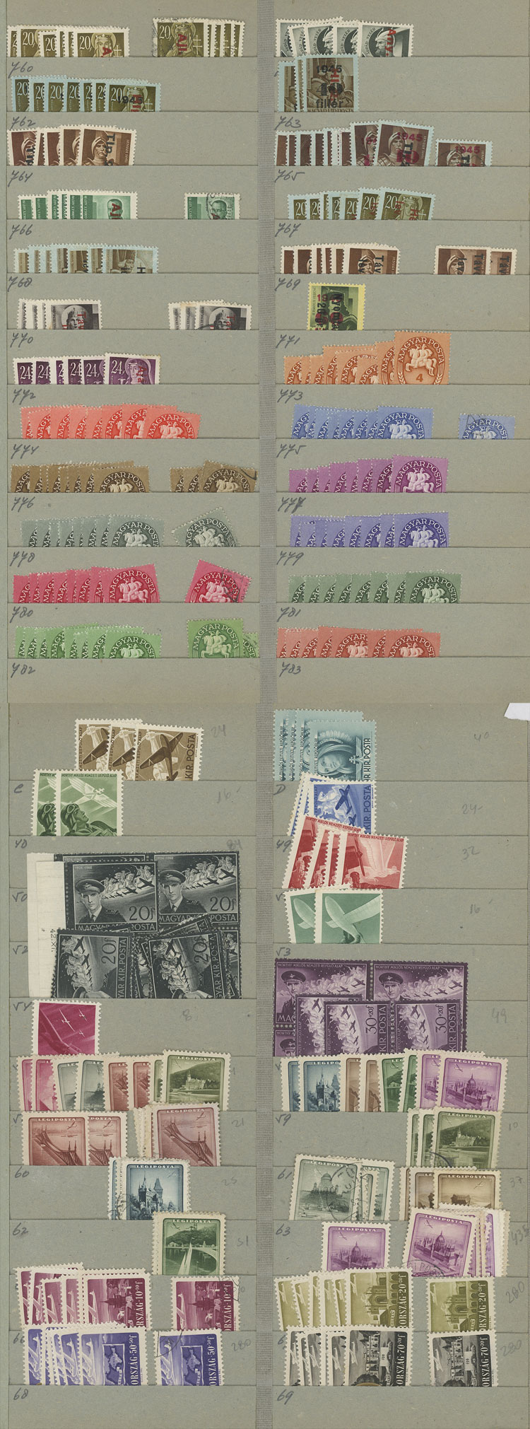 Lot 1611 - Hungary Lots and Collections -  Guillermo Jalil - Philatino Auction # 2629 WORLDWIDE + ARGENTINA: General August auction