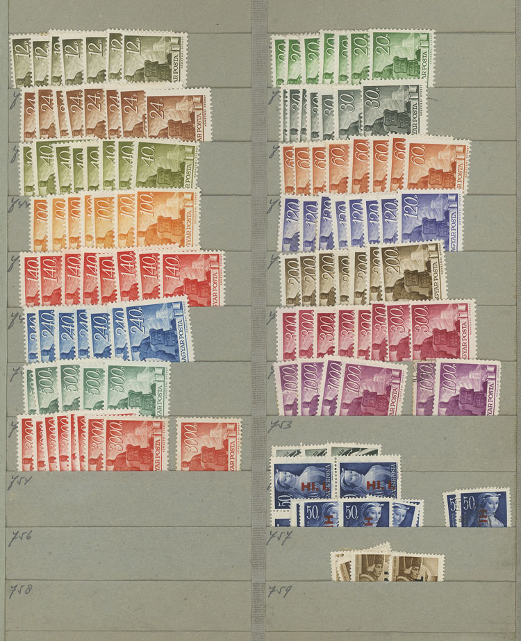 Lot 1611 - Hungary Lots and Collections -  Guillermo Jalil - Philatino Auction # 2629 WORLDWIDE + ARGENTINA: General August auction