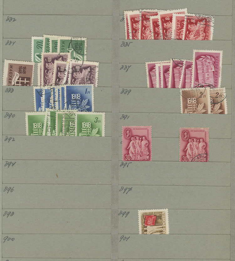 Lot 1611 - Hungary Lots and Collections -  Guillermo Jalil - Philatino Auction # 2629 WORLDWIDE + ARGENTINA: General August auction