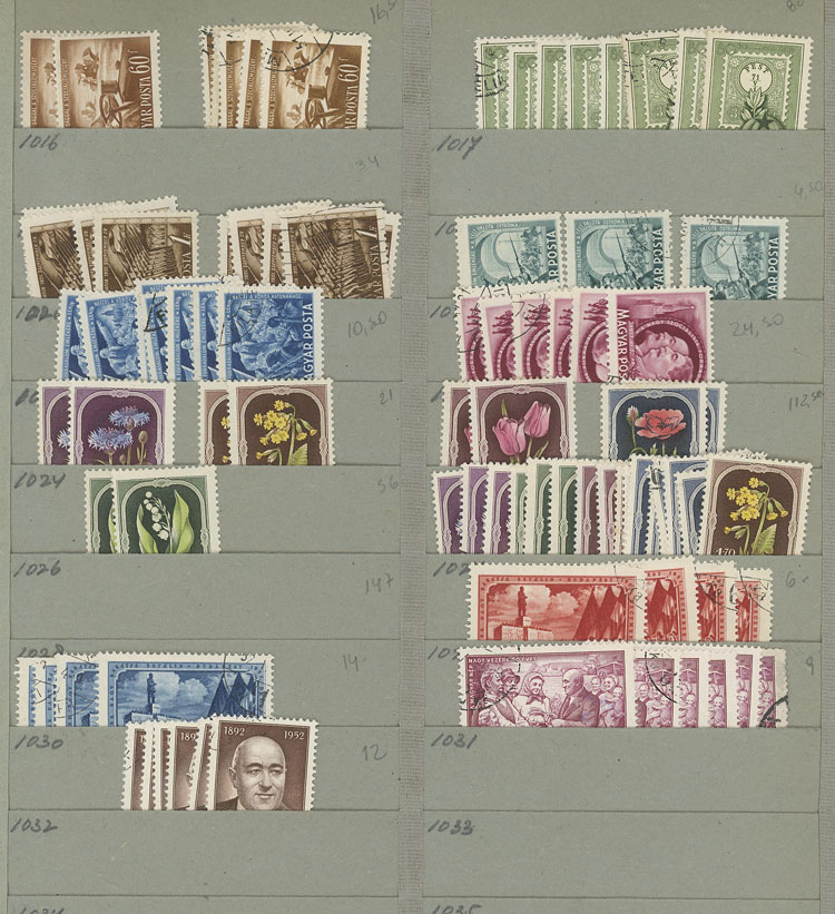 Lot 1611 - Hungary Lots and Collections -  Guillermo Jalil - Philatino Auction # 2629 WORLDWIDE + ARGENTINA: General August auction