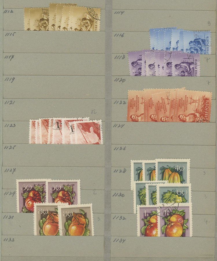 Lot 1611 - Hungary Lots and Collections -  Guillermo Jalil - Philatino Auction # 2629 WORLDWIDE + ARGENTINA: General August auction