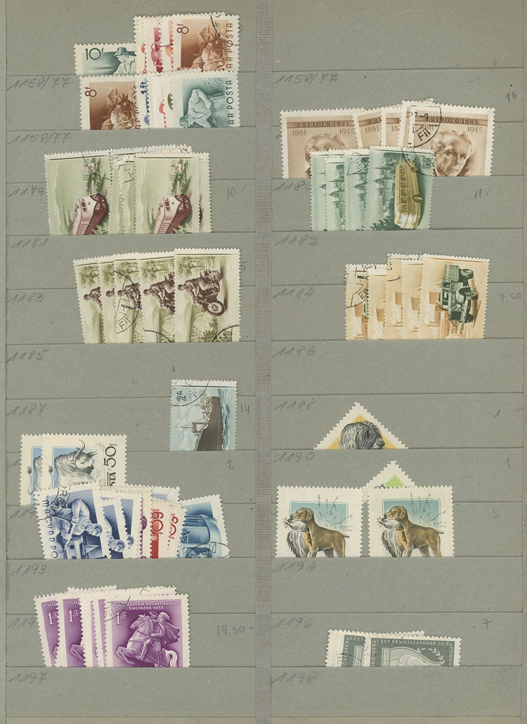 Lot 1611 - Hungary Lots and Collections -  Guillermo Jalil - Philatino Auction # 2629 WORLDWIDE + ARGENTINA: General August auction