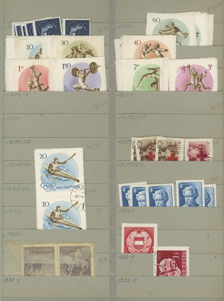 Lot 1611 - Hungary Lots and Collections -  Guillermo Jalil - Philatino Auction # 2629 WORLDWIDE + ARGENTINA: General August auction