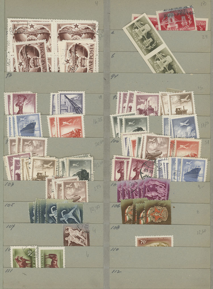 Lot 1611 - Hungary Lots and Collections -  Guillermo Jalil - Philatino Auction # 2629 WORLDWIDE + ARGENTINA: General August auction
