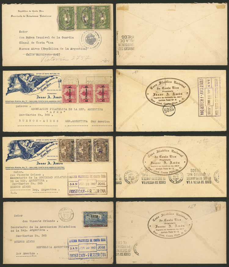 Lot 1131 - Costa Rica postal history -  Guillermo Jalil - Philatino Auction # 2629 WORLDWIDE + ARGENTINA: General August auction