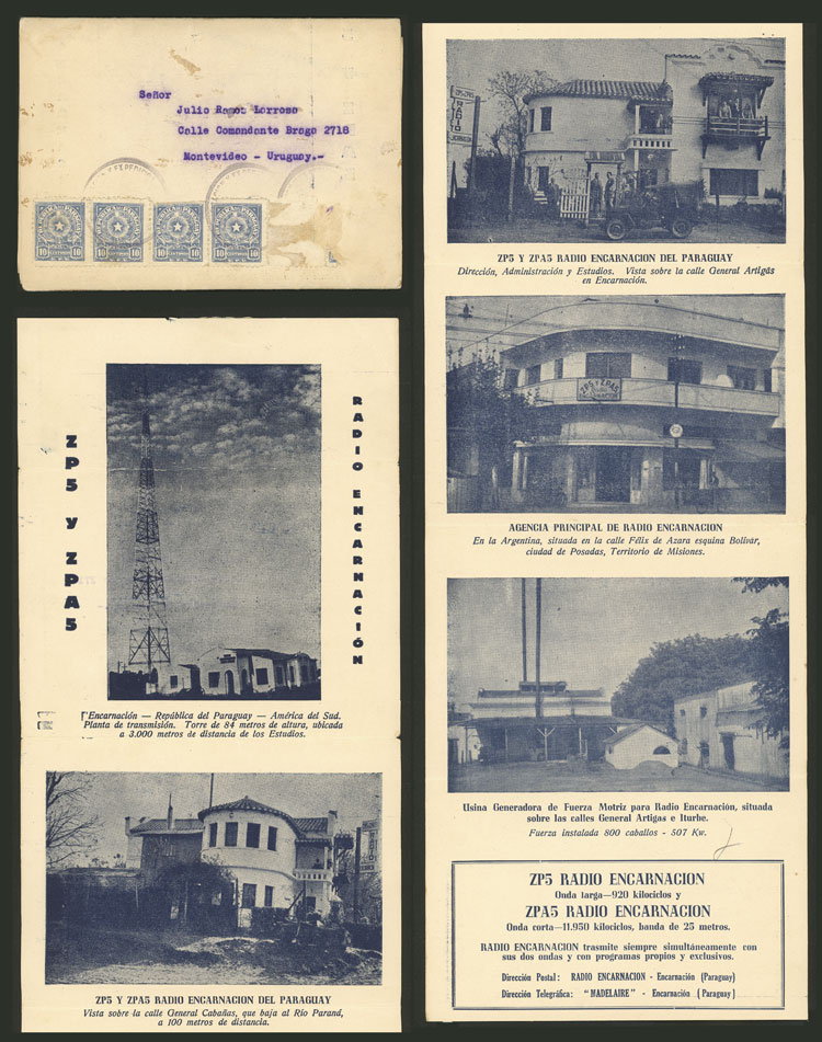 Lot 1960 - Paraguay postal history -  Guillermo Jalil - Philatino Auction # 2629 WORLDWIDE + ARGENTINA: General August auction