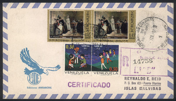 Lot 1827 - falkland islands/malvinas postal history -  Guillermo Jalil - Philatino Auction # 2629 WORLDWIDE + ARGENTINA: General August auction