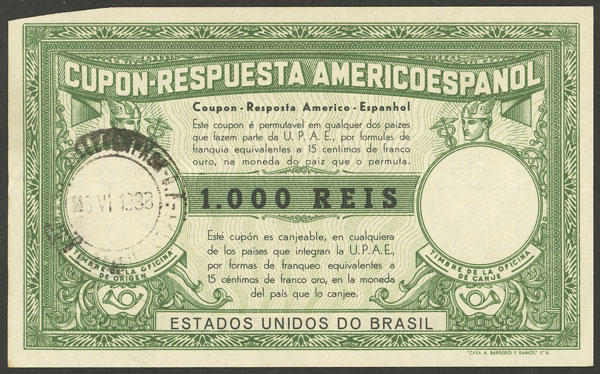 Lot 1029 - brazil other items -  Guillermo Jalil - Philatino Auction # 2629 WORLDWIDE + ARGENTINA: General August auction