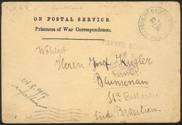 Lot 64 - germany postal history -  Guillermo Jalil - Philatino Auction # 2629 WORLDWIDE + ARGENTINA: General August auction