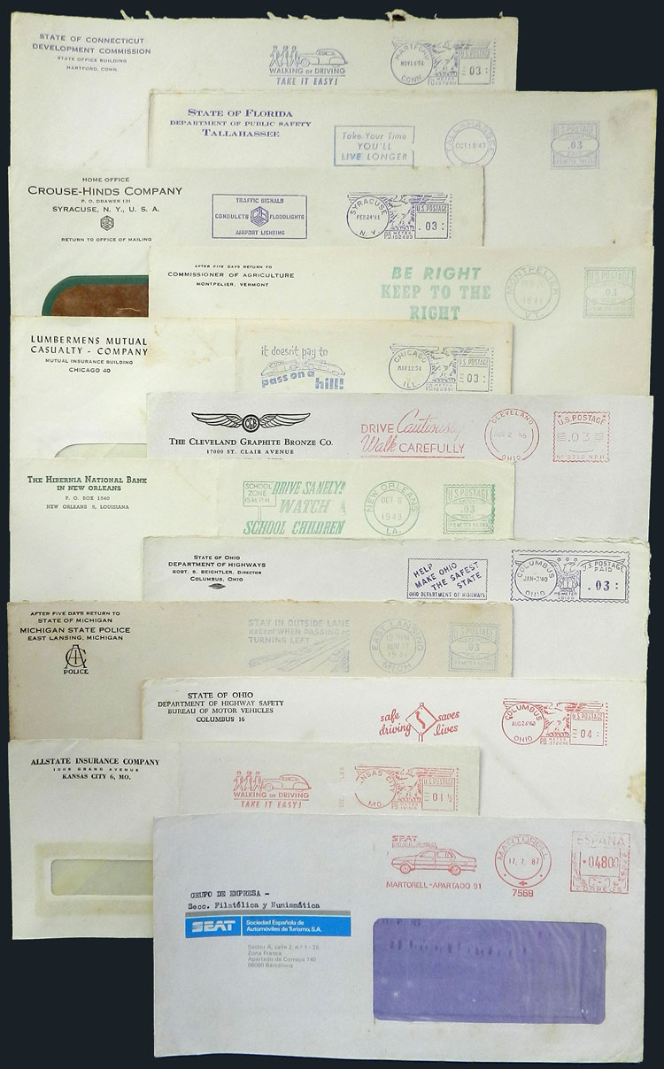 Lot 5 - TOPIC CARS - TRAFFIC SAFETY postal history - Guillermo Jalil - Philatino Auction # 2629 WORLDWIDE + ARGENTINA: General August auction Lot 5 - TOPIC CARS - TRAFFIC SAFETY postal history - Guillermo Jalil - Philatino Auction # 2629 WORLDWIDE + ARGENTINA: General August auction