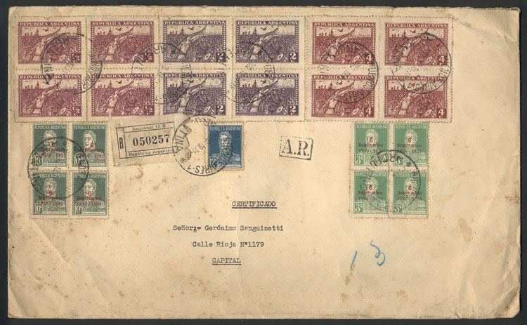 Lot 490 - Argentina postal history -  Guillermo Jalil - Philatino Auction # 2629 WORLDWIDE + ARGENTINA: General August auction