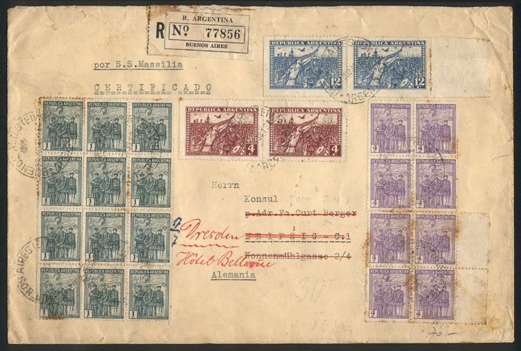 Lot 496 - Argentina postal history -  Guillermo Jalil - Philatino Auction # 2629 WORLDWIDE + ARGENTINA: General August auction