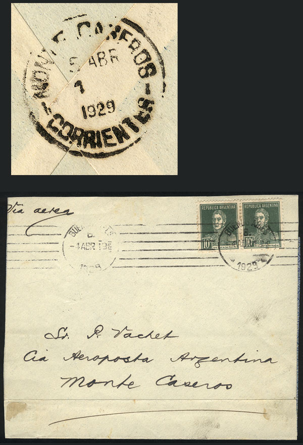 Lot 481 - Argentina postal history -  Guillermo Jalil - Philatino Auction # 2629 WORLDWIDE + ARGENTINA: General August auction
