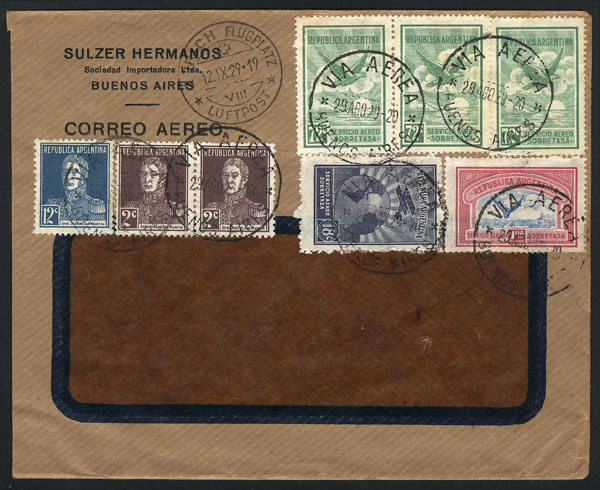 Lot 484 - Argentina postal history -  Guillermo Jalil - Philatino Auction # 2629 WORLDWIDE + ARGENTINA: General August auction