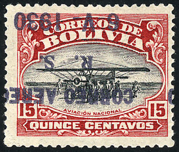 Lot 793 - bolivia airmail -  Guillermo Jalil - Philatino Auction # 2629 WORLDWIDE + ARGENTINA: General August auction