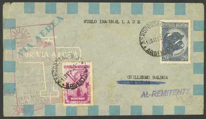 Lot 1119 - Argentina postal history - Guillermo Jalil - Philatino Auction # 2632 ARGENTINA: Great general auction with very low starts! Lot 1119 - Argentina postal history - Guillermo Jalil - Philatino Auction # 2632 ARGENTINA: Great general auction with very low starts!