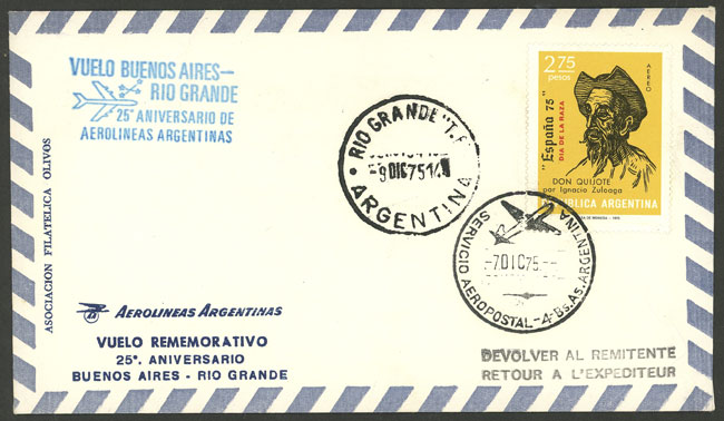 Lot 1145 - Argentina postal history -  Guillermo Jalil - Philatino Auction # 2632 ARGENTINA: Great general auction with very low starts!