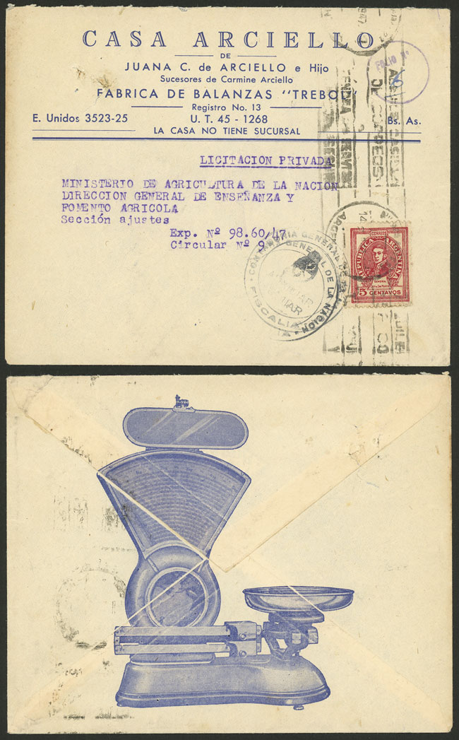 Lot 1114 - Argentina postal history - Guillermo Jalil - Philatino Auction # 2632 ARGENTINA: Great general auction with very low starts! Lot 1114 - Argentina postal history - Guillermo Jalil - Philatino Auction # 2632 ARGENTINA: Great general auction with very low starts!