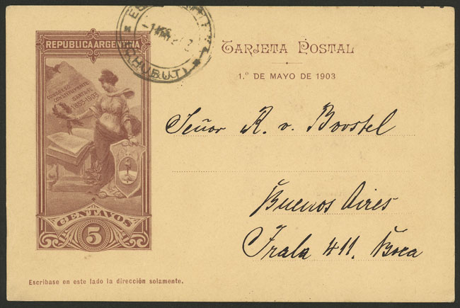 Lot 1077 - Argentina postal history -  Guillermo Jalil - Philatino Auction # 2632 ARGENTINA: Great general auction with very low starts!