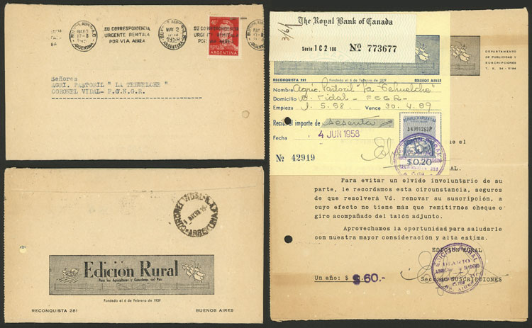 Lot 1132 - Argentina postal history -  Guillermo Jalil - Philatino Auction # 2632 ARGENTINA: Great general auction with very low starts!