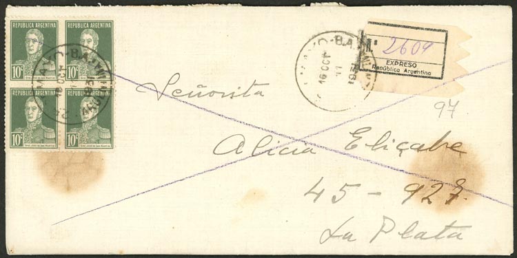Lot 1102 - Argentina postal history - Guillermo Jalil - Philatino Auction # 2632 ARGENTINA: Great general auction with very low starts! Lot 1102 - Argentina postal history - Guillermo Jalil - Philatino Auction # 2632 ARGENTINA: Great general auction with very low starts!