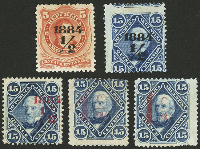 Lot 136 - Argentina general issues -  Guillermo Jalil - Philatino Auction # 2632 ARGENTINA: Great general auction with very low starts!