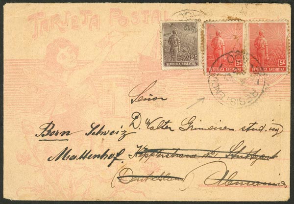 Lot 1088 - Argentina postal history -  Guillermo Jalil - Philatino Auction # 2632 ARGENTINA: Great general auction with very low starts!