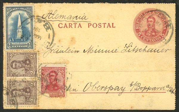 Lot 1085 - Argentina postal history -  Guillermo Jalil - Philatino Auction # 2632 ARGENTINA: Great general auction with very low starts!