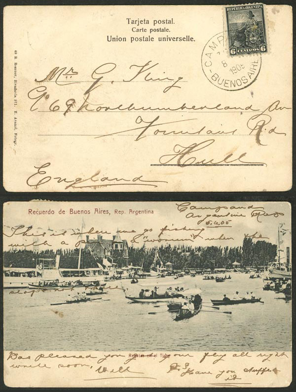 Lot 1080 - Argentina postal history -  Guillermo Jalil - Philatino Auction # 2632 ARGENTINA: Great general auction with very low starts!