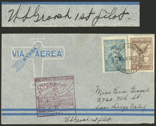Lot 1099 - Argentina postal history -  Guillermo Jalil - Philatino Auction # 2632 ARGENTINA: Great general auction with very low starts!