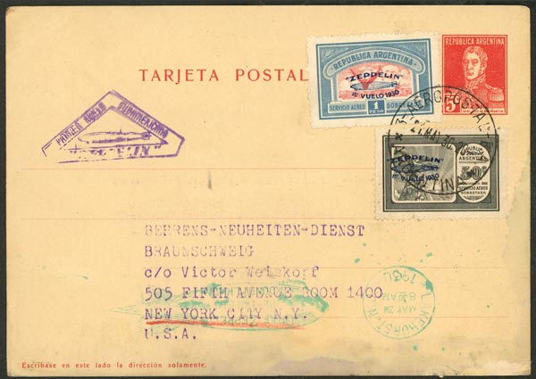 Lot 1100 - Argentina postal history -  Guillermo Jalil - Philatino Auction # 2632 ARGENTINA: Great general auction with very low starts!