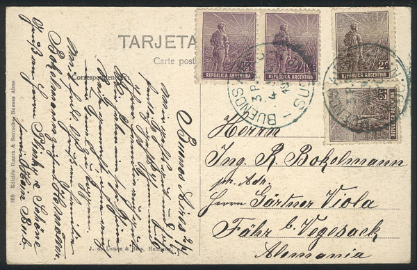 Lot 1087 - Argentina postal history -  Guillermo Jalil - Philatino Auction # 2632 ARGENTINA: Great general auction with very low starts!