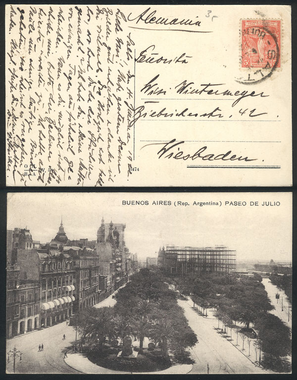 Lot 1095 - Argentina postal history -  Guillermo Jalil - Philatino Auction # 2632 ARGENTINA: Great general auction with very low starts!