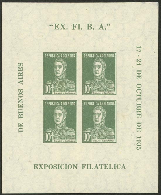 Lot 835 - Argentina souvenir sheets -  Guillermo Jalil - Philatino Auction # 2635 ARGENTINA: 