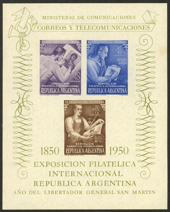 Lot 846 - Argentina souvenir sheets -  Guillermo Jalil - Philatino Auction # 2635 ARGENTINA: 