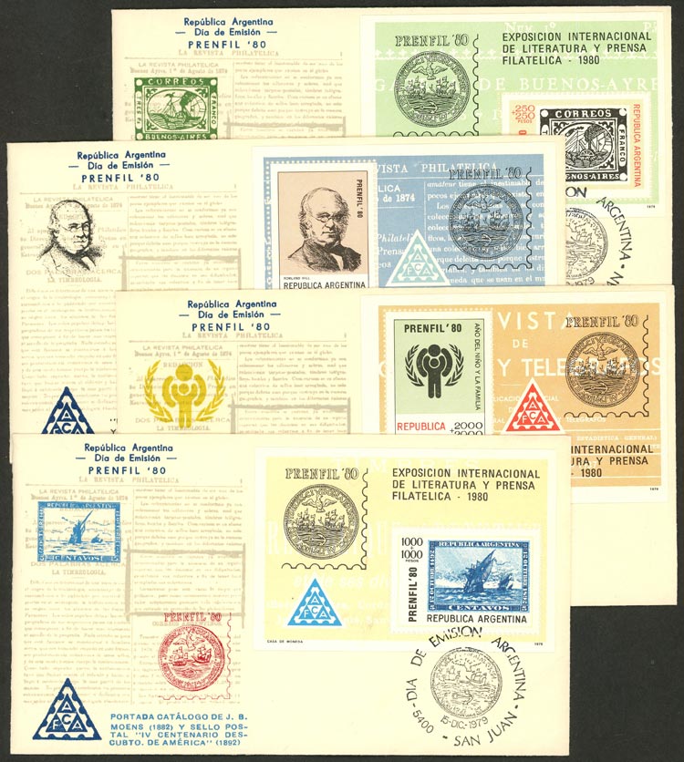 Lot 853 - Argentina souvenir sheets - Guillermo Jalil - Philatino Auction # 2635 ARGENTINA: Lot 853 - Argentina souvenir sheets - Guillermo Jalil - Philatino Auction # 2635 ARGENTINA: