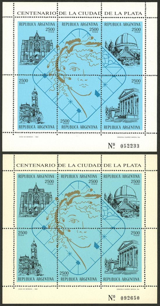 Lot 855 - Argentina souvenir sheets - Guillermo Jalil - Philatino Auction # 2635 ARGENTINA: Lot 855 - Argentina souvenir sheets - Guillermo Jalil - Philatino Auction # 2635 ARGENTINA: