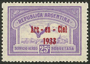 Lot 834 - Argentina AIRMAIL-PRIVATE ISSUE -  Guillermo Jalil - Philatino Auction # 2635 ARGENTINA: 