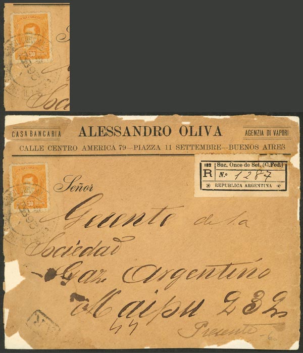 Lot 1116 - Argentina postal history -  Guillermo Jalil - Philatino Auction # 2635 ARGENTINA: 